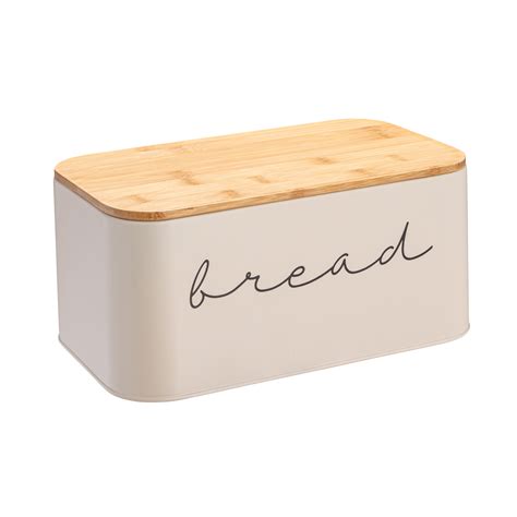 bloomingville metal bread box|Bloomingville Metal Bread Bin with Bamboo Lid, .